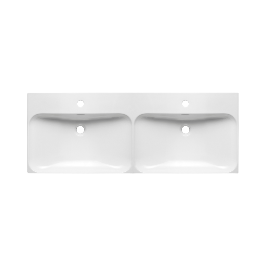 EDGE Lavoar Ceramic Dublu, 120×46 cm